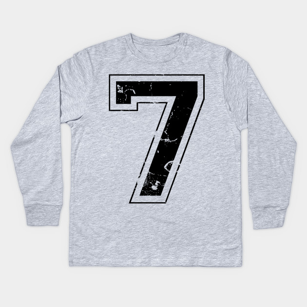 Number 7 Seven Black Jersey Sports Athletic Player